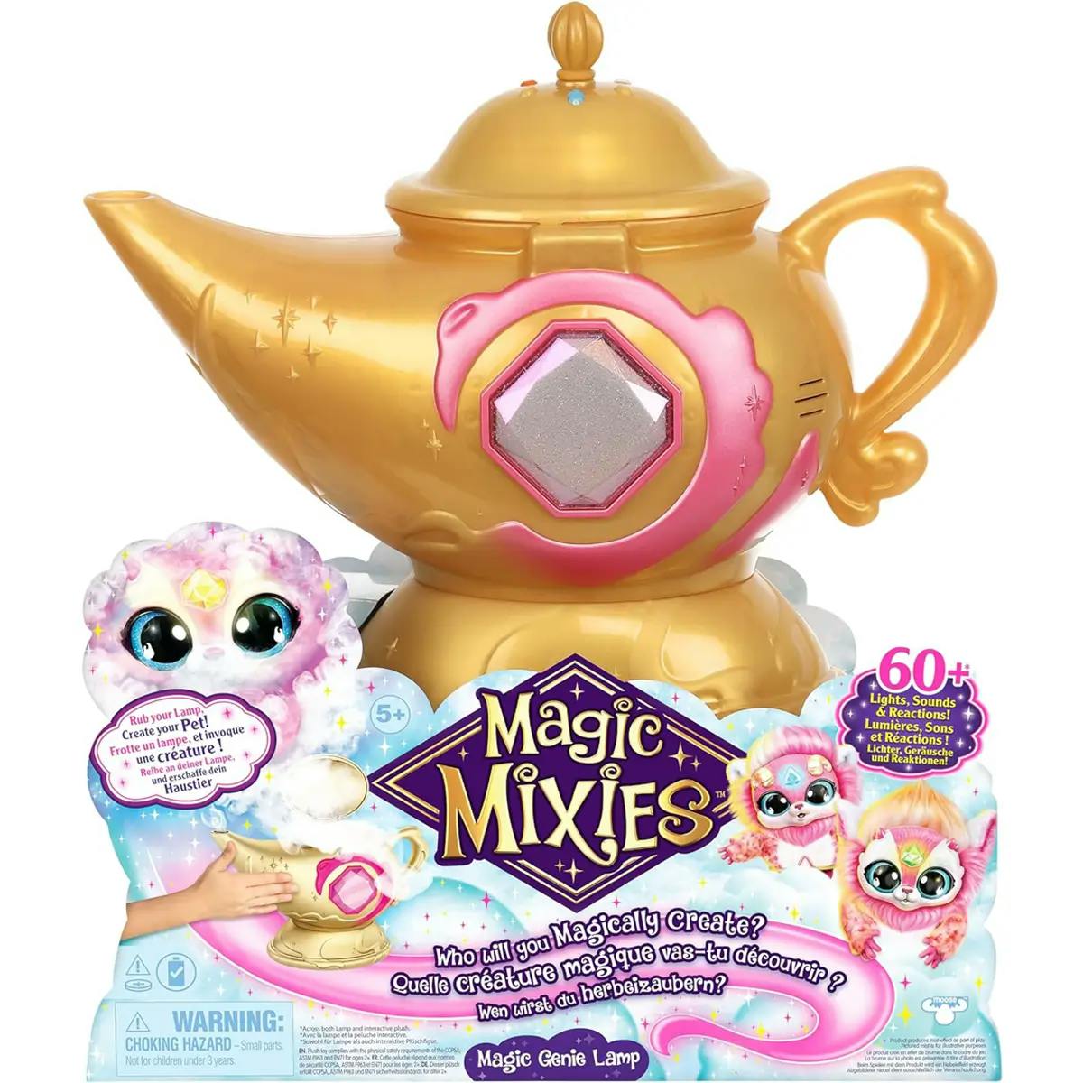 Magic Mixies Magic Genie Lamp with interactive 8" pink plush toy.